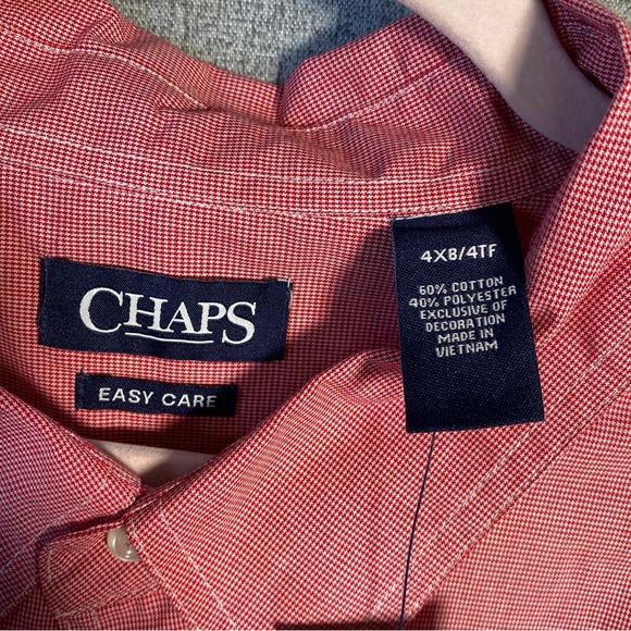 NEW Lot of 3 Chaps 4XB Men’s Short Sleeve Button Down Casual Shirt Easy Wear - Picture 5 of 16